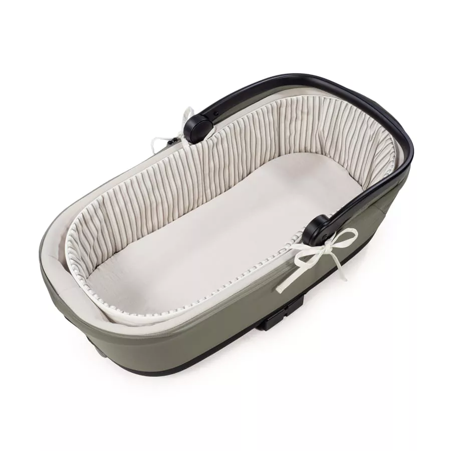 Cubre cuco con Varillas - sabana ajustable Botton Rayas Walking Mum